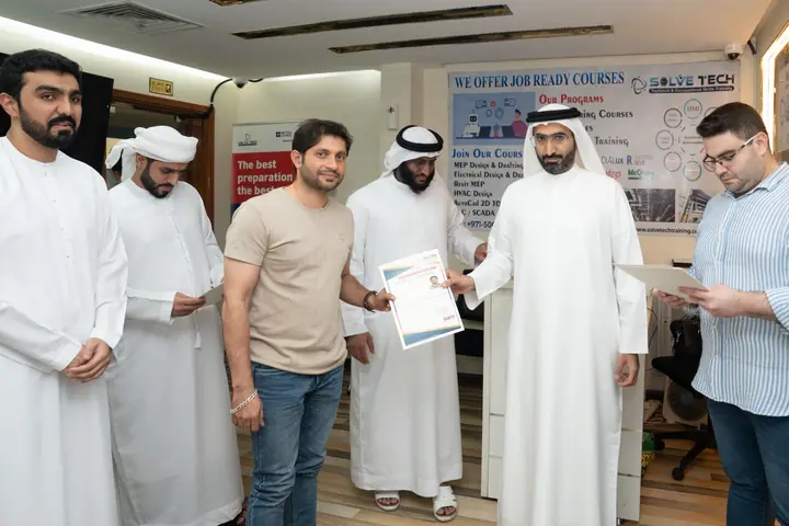 Certificate ceremony at Solve Tech